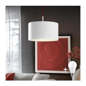 Eglo - LED Luster na lanku TUNJA 1xE27/60W/230V biela 1xEG32516+1xEG32482 vyobraziť