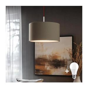 Eglo - LED Luster na lanku TUNJA 1xE27/60W/230V taupe 1xEG32516+1xEG32483 vyobraziť