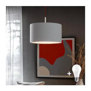 Eglo - LED Luster na lanku TUNJA 1xE27/60W/230V šedá 1xEG32516+1xEG32484 vyobraziť