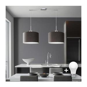 Eglo - LED Luster na lanku TUNJA 2xE27/60W/230V hnedá 1xEG32519+2xEG32491 vyobraziť