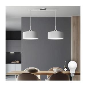 Eglo - LED Luster na lanku TUNJA 2xE27/60W/230V biela 1xEG32519+2xEG32476 vyobraziť