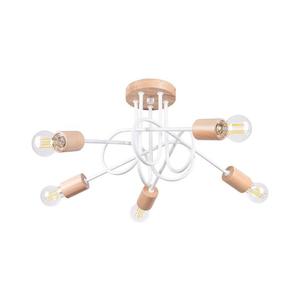 SL.1475 - Prisadený luster EMBER 5xE27/15W/230V biela/béžová/buk SL.1475 vyobraziť