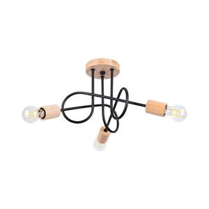 SL.1477 - Prisadený luster EMBER 3xE27/15W/230V čierna/béžová/buk SL.1477 vyobraziť