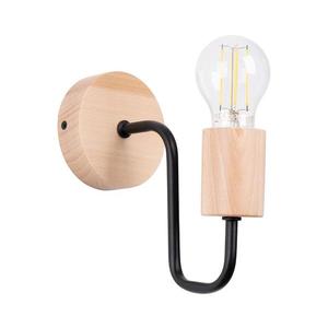 SL.1668 - Nástenná lampa TIMBO 1xE27/15W/230V čierna/béžová/buk SL.1668 vyobraziť