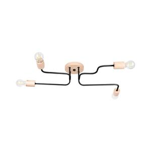 SL.1669 - Prisadený luster TIMBO 4xE27/15W/230V čierna/béžová/buk SL.1669 vyobraziť