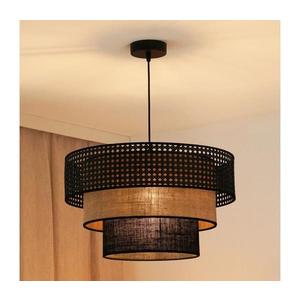 Brilagi - Luster na lanku DAKOTA LUNETA 1xE27/15W/230V pr. 45 cm čierna/ratan 607827 vyobraziť