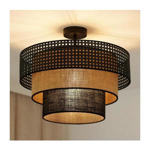 Brilagi - Prisadený luster DAKOTA LUNETA 1xE27/15W/230V pr. 45 cm čierna/ratan 607834 vyobraziť