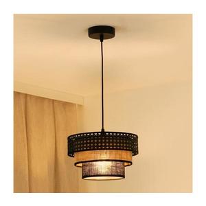 Brilagi - Luster na lanku DAKOTA LUNETA 1xE27/15W/230V pr. 25 cm čierna/ratan 607872 vyobraziť