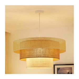 Brilagi - Luster na lanku CEDAR LUNETA 1xE27/15W/230V pr. 60 ratan/hnedá/krémová 607933 vyobraziť