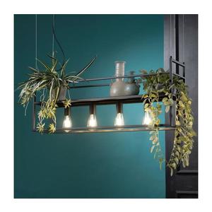 ONLI - Luster na lanku s poličkou JEFFER 4xE27/22W/230V čierna 5054/SN vyobraziť