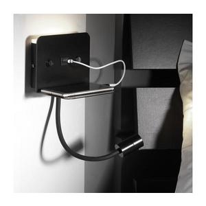 ONLI - LED Flexibilná lampička s policou a USB nabíjaním PLAK LED/1W/230V čierna 4884/APN vyobraziť