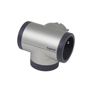 Legrand 049439-Rozboč. zásuvka otočná 2Z Typ E + USB-A + USB-C strieborná/čierna 049439 vyobraziť