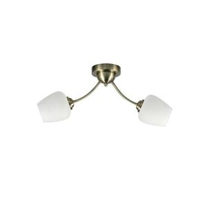 Prisadený luster ZINA 2xE27/40W/230V mosadz/biela 32-22578 vyobraziť