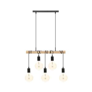 Atmosphera - Luster na lanku JAKE 5xE27/40W/230V borovica 186390 vyobraziť