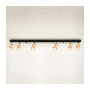 Brilagi - Bodové svietidlo SELE 6xGU10/30W/230V čierna/dekor duba WO-Z5-A-OEM vyobraziť