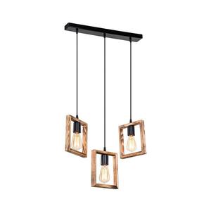 Zuma Line ASZ.1679 - Luster na lanku ATRIA 3xE27/20W/230V borovica/čierna ASZ.1679 vyobraziť