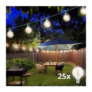 Brilagi -LED Vonkajšia dekoračná reťaz GIRLANDA 25xE12 20m zelená IP44 teplá biela WO794-G-OEM1 vyobraziť