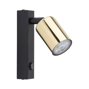 Nástenné bodové svietidlo TOP 1xGU10/10W/230V čierna/zlatá 6087 vyobraziť