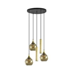 Keter Lighting Luster na lanku CALYPSO 2xGU10/60W/230V + 3xE27/60W čierna/zlatá 2888 vyobraziť