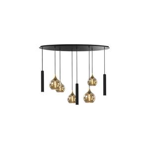 Keter Lighting Luster na lanku CALYPSO 3xGU10/60W/230V + 5xE27/60W čierna/zlatá 2889 vyobraziť