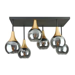 Keter Lighting Prisadený luster SOMA 6xE27/60W/230V čierna/zlatá/dymová čierna 2899 vyobraziť