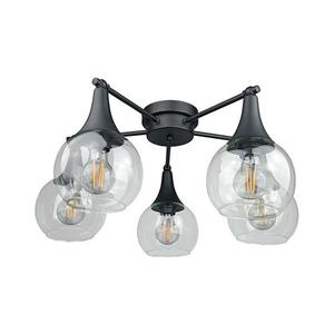 Keter Lighting Prisadený luster STAR 5xE27/60W/230V čierna/číra 2848 vyobraziť