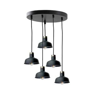 Keter Lighting Luster na lanku HEBE 5xE27/60W/230V čierna 2592 vyobraziť