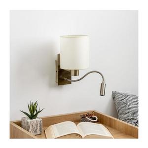 Brilagi - LED Flexibilná nástenná lampa NUBILA 1xE27/25W/230V + LED/3W mosadz/krémová BRI120 vyobraziť