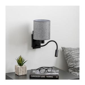 Brilagi - LED Flexibilná nástenná lampa NUBILA 1xE27/25W/230V + LED/3W čierna/šedá BRI121 vyobraziť