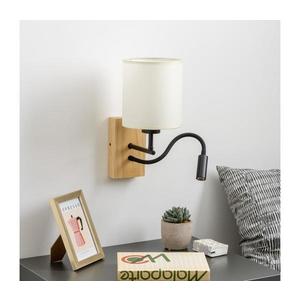 Brilagi -LED Flexibilná nástenná lampa NUBILA WOOD 1xE27/25W/230V + LED/3W dub/čierna/krémová BRI129 vyobraziť
