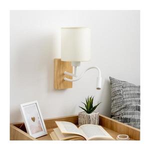 Brilagi - LED Flexibilná nástenná lampa NUBILA WOOD 1xE27/25W/230V + LED/3W dub/biela/krémová BRI130 vyobraziť