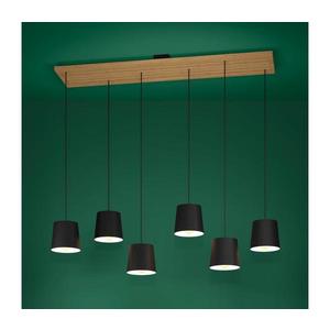 Eglo 390131 - Luster na lanku CAMARIOCA 6xE27/40W/230V čierna/hnedá 390131 vyobraziť