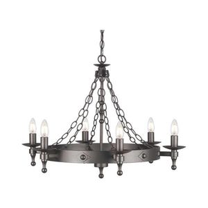 Elstead WR6-GRAPHITE - Luster na reťazi WARWICK 6xE14/60W/230V WR6-GRAPHITE vyobraziť