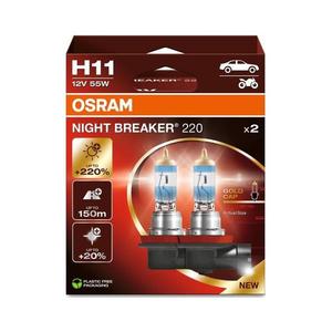SADA 2x Autožiarovka NIGHT BREAKER H11 PGJ19-2/55W/12V - Osram 64211NB220-2HB vyobraziť