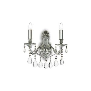 Ideal Lux - Krištáľové nástenné svietidlo GIOCONDA 2xE14/40W/230V strieborná 044910 vyobraziť