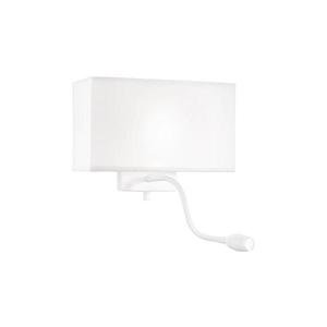 Ideal Lux - LED Flexibilná nástenná lampa HOTEL 1xE27/60W/230V + LED/1, 5W biela 215693 vyobraziť