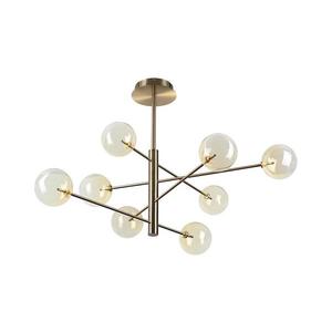 Ideal Lux - LED Luster na tyči EQUINOXE 8xG4/2W/230V pr. 128 cm mosadz/dymová 345420 vyobraziť