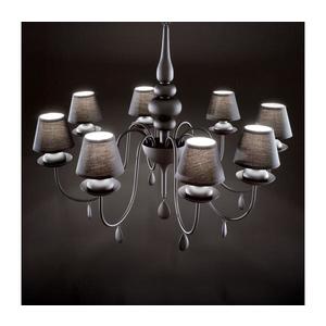 Ideal Lux - Luster na reťazi BLANCHE 8xE14/40W/230V pr. 92 cm čierna 111896 vyobraziť