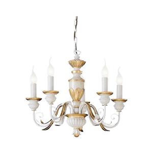 Ideal Lux - Luster na reťazi FIRENZE 5xE14/40W/230V pr. 55 cm biela/zlatá vyobraziť