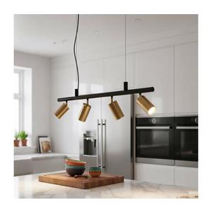 Ideal Lux - LED Luster na lanku DYNAMITE 4xGU10/7W/230V CRI 90 čierna/mosadz 244624 vyobraziť
