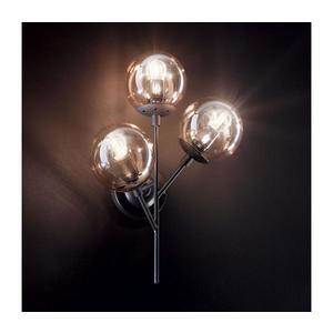 Ideal Lux - Nástenná lampa KEPLER 3xE27/42W/230V čierna/dymová 187006 vyobraziť