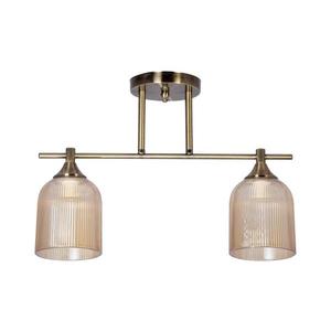 Luster na tyči 2xE14/60W/230V mosadz W-N6215/2 vyobraziť