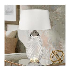 Elstead LENA-TL-L-SMOKE-OWSS - LED Stolná lampa LENA 1xE27/40W/230V 74 cm biela LENA-TL-L-SMOKE-OWSS vyobraziť