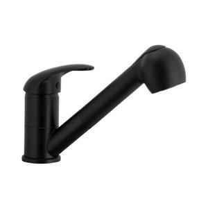 KFA Armatura 6613-110-81 - Drezová batéria s vyťah. sprškou INDIRA mosadz/čierna 6613-110-81 vyobraziť