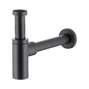 KFA Armatura 600-003-81 - Okrúhly umývadlový sifón mosadz/matná čierna 600-003-81 vyobraziť