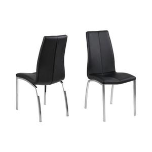 Jedálenská stolička AMAL 1 ks čierna/matný chróm 0000049252 vyobraziť