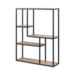 Nástenná polica SARON dub/čierna 0000074953 vyobraziť