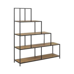 Knižnica SARON dub/čierna 0000095157 vyobraziť