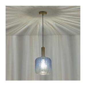 Eurolamp Luster na lanku 1xE27/15W/230V modrá/dymová pr. 20 cm 144-24086 vyobraziť