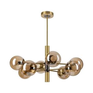 Luster na tyči ROLLO 8xE14/5W/230V zlatá/dymová béžová LM-8.218/GOLD/E14 vyobraziť